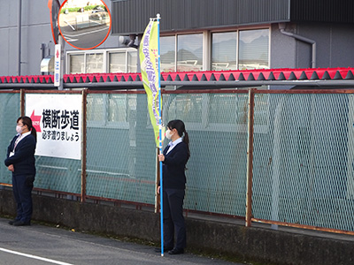 当校前の通学路